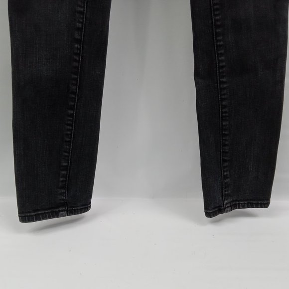 American Eagle Black Denim Super Stretch Skinny Jeans Size 0 - Picture 4 of 8